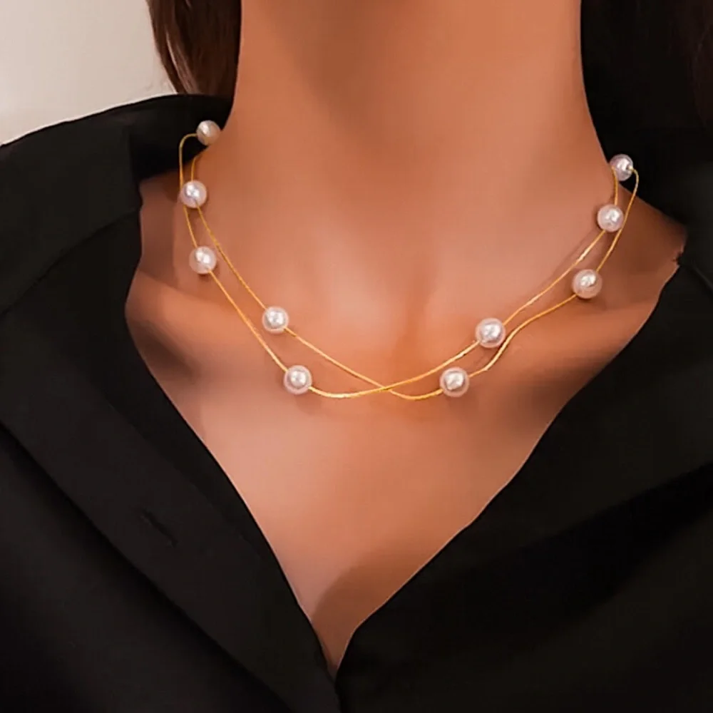 ⚜️𝟯𝟬%𝗢𝗙𝗙 𝗯𝘂𝗻𝗱𝗹𝗲𝘀 𝟯+⚜️ NEW White Pearl Beaded Necklace - Picture 5 of 11